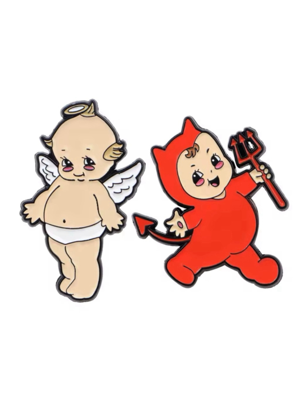 Adorable Angel Devil Enamel Pin Set